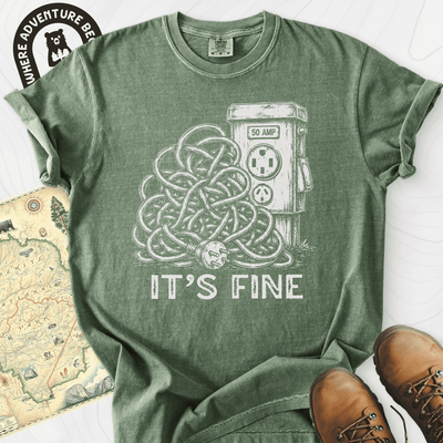 It's Fine T-Shirt Gift For Hiker