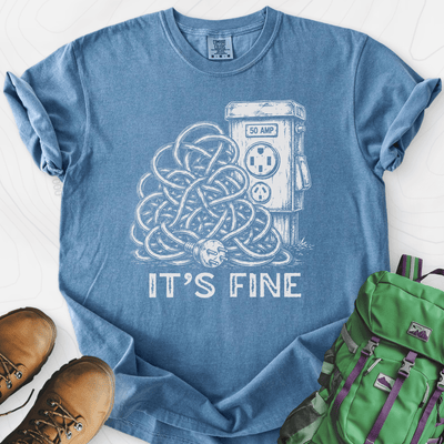 It's Fine T-Shirt Gift For Hiker