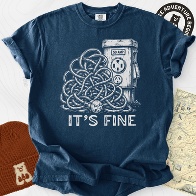 It's Fine T-Shirt Gift For Hiker