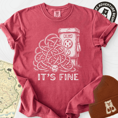 It's Fine T-Shirt Gift For Hiker
