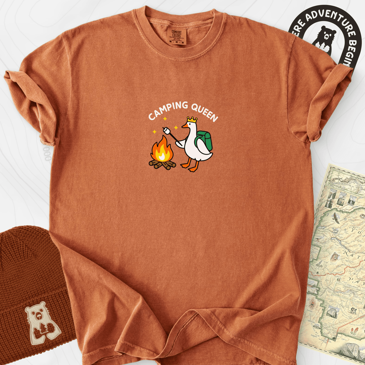 Camping Queen T-Shirt Gift For Hiker