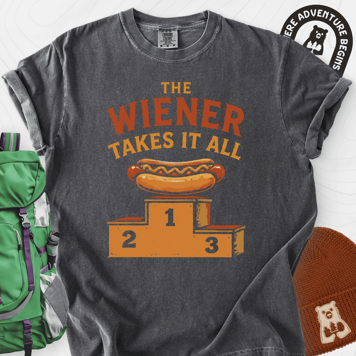 Wiener Winner T-Shirt Gift For Hiker