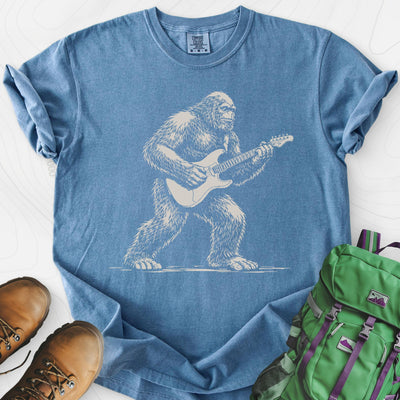 Bigfoot Guitar Solo T-Shirt Gift For Hiker