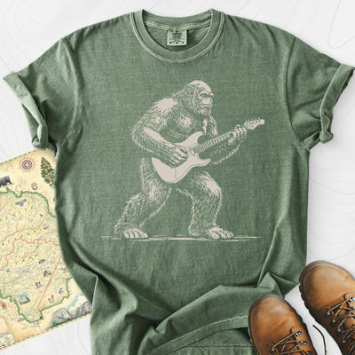 Bigfoot Guitar Solo T-Shirt Gift For Hiker