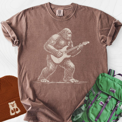 Bigfoot Guitar Solo T-Shirt Gift For Hiker