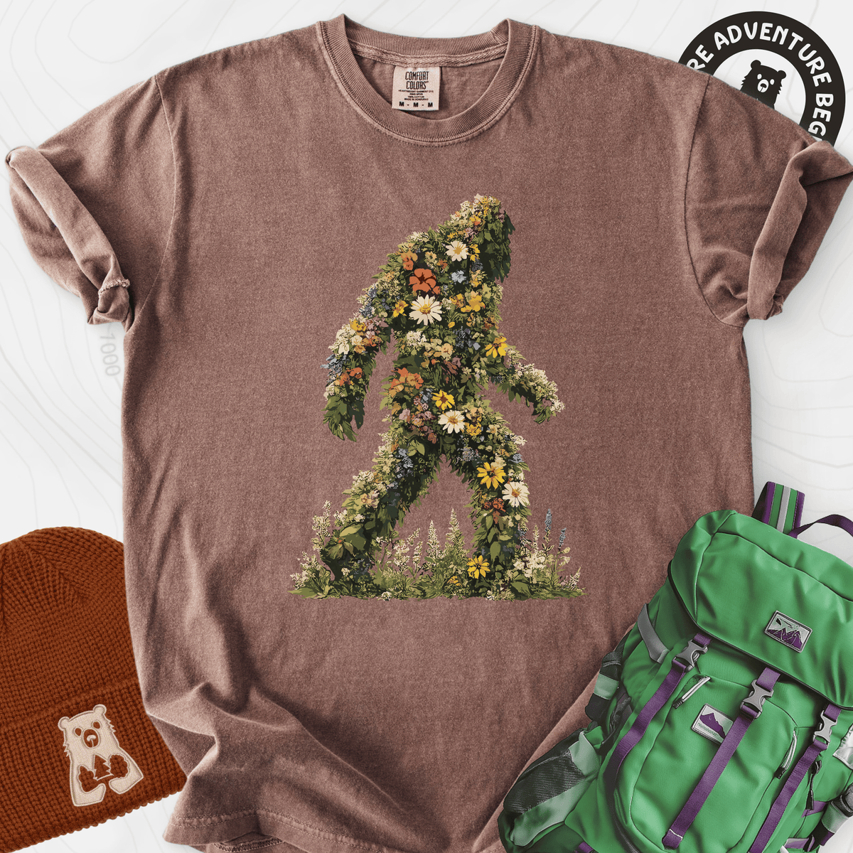 Wildflower Squatch T-Shirt Gift For Hiker