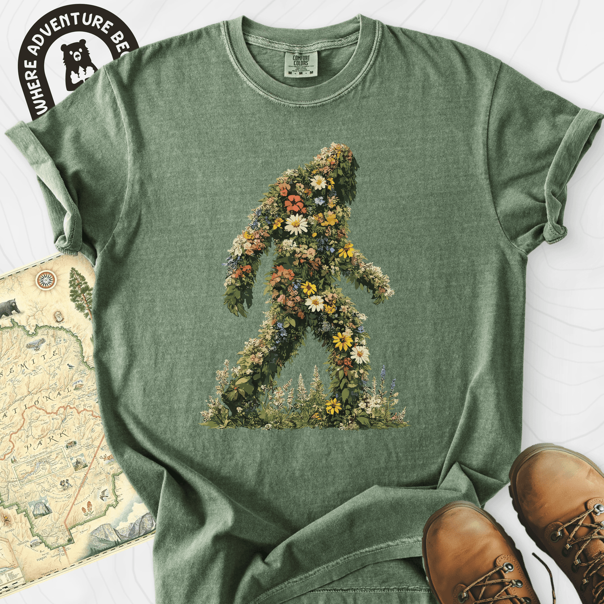 Wildflower Squatch T-Shirt Gift For Hiker