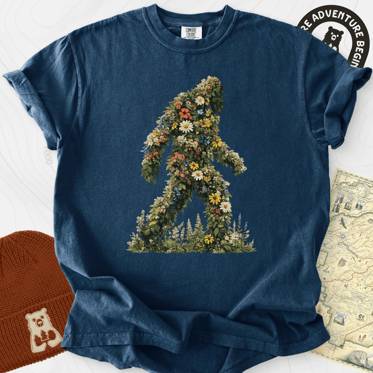 Wildflower Squatch T-Shirt Gift For Hiker