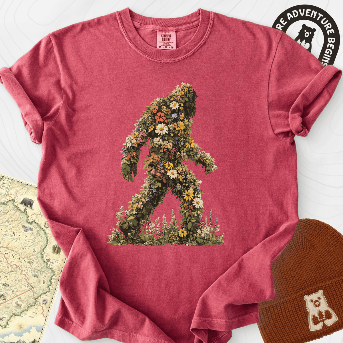 Wildflower Squatch T-Shirt Gift For Hiker