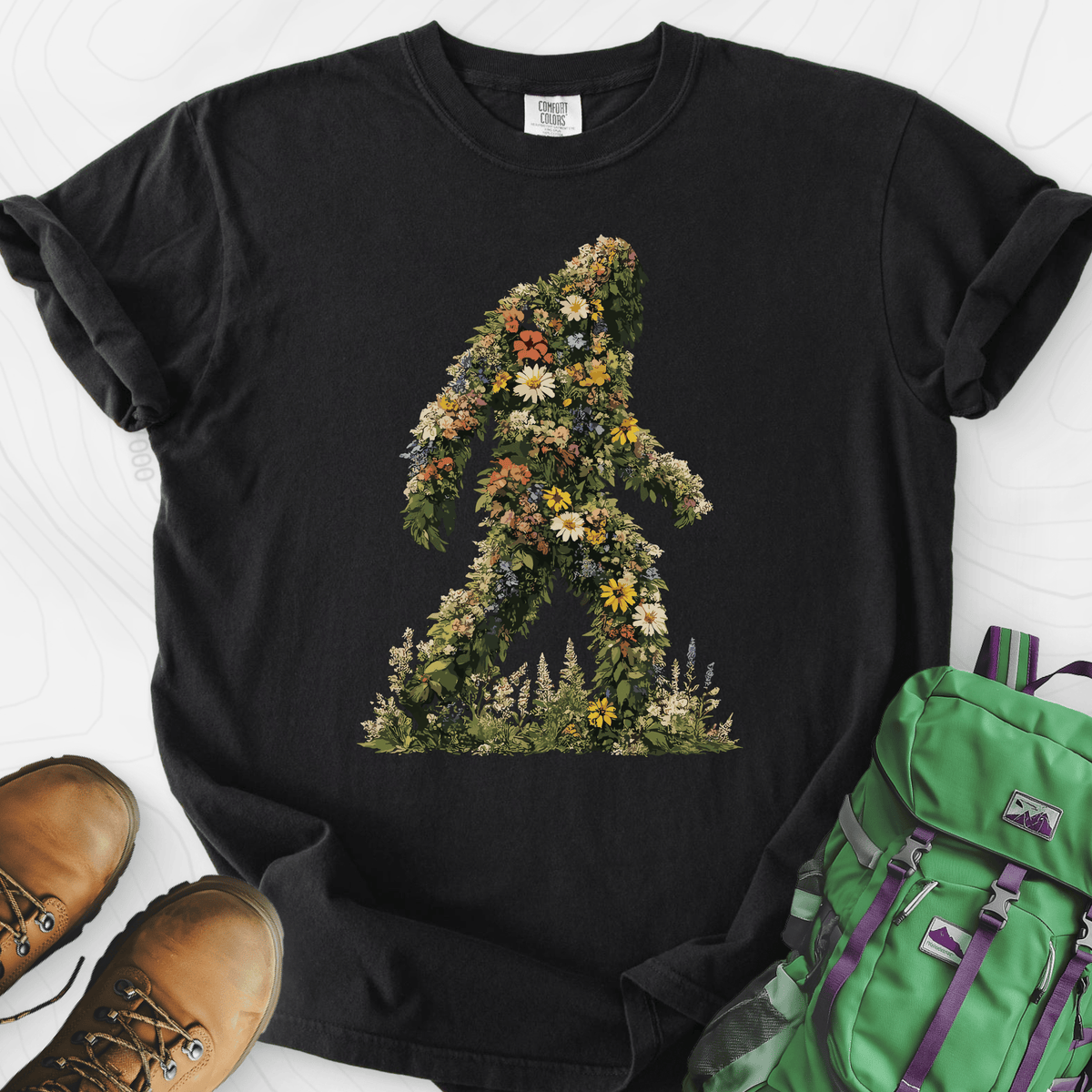 Wildflower Squatch T-Shirt Gift For Hiker