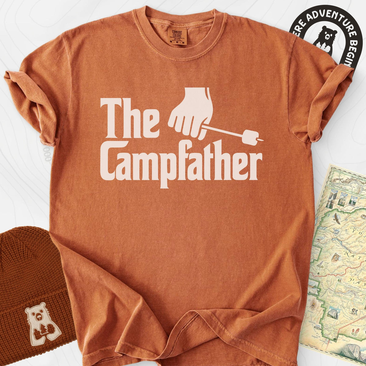 The Campfather T-Shirt Gift For Hiker