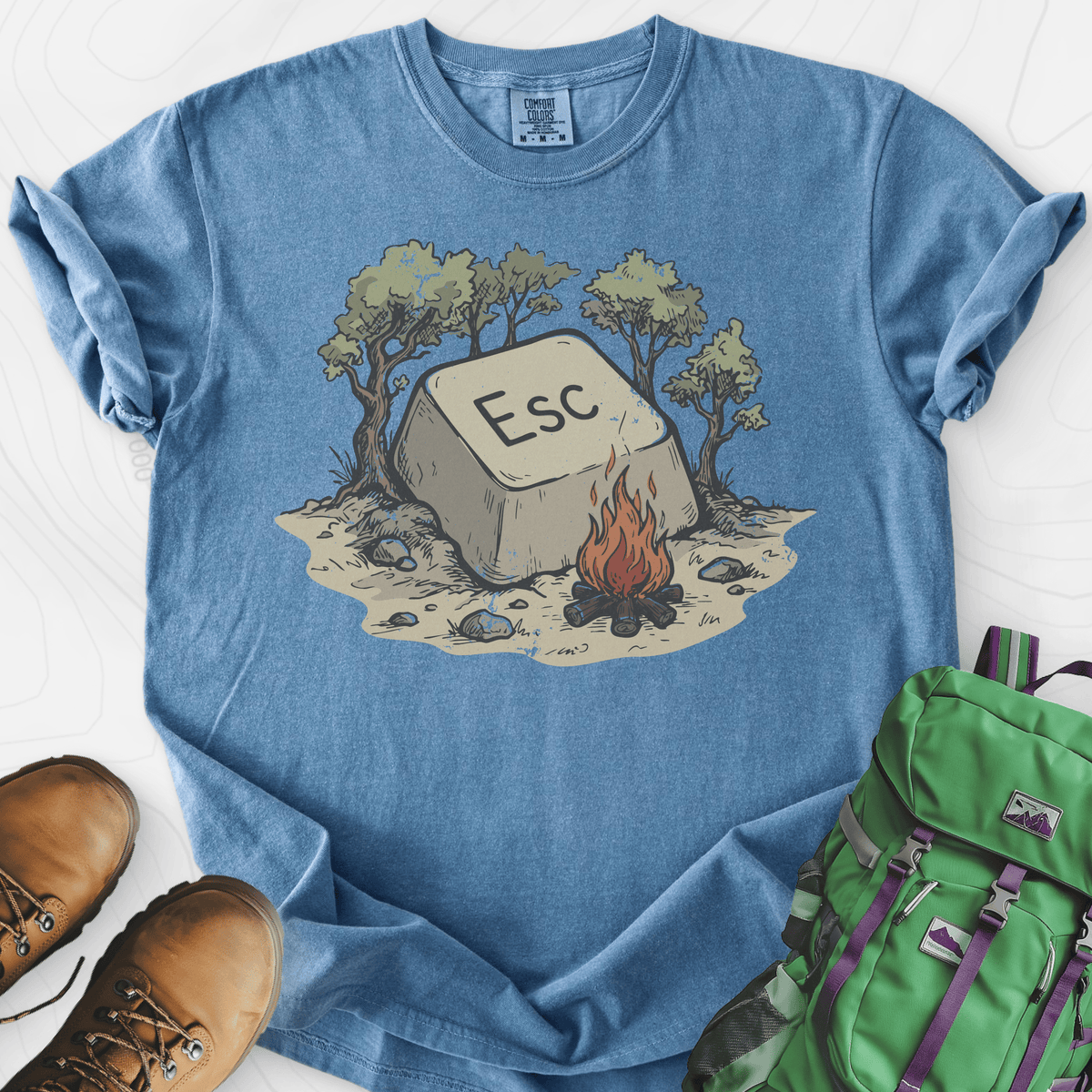 ESC Campfire T-Shirt Gift For Hiker