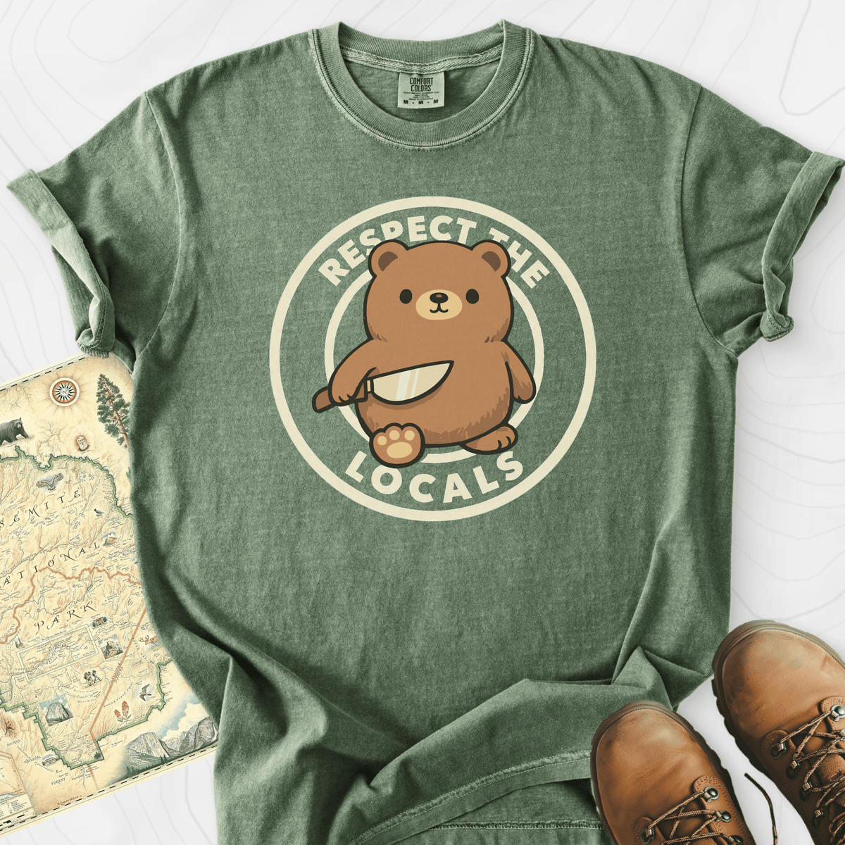 Respect the Locals T-Shirt Gift For Hiker