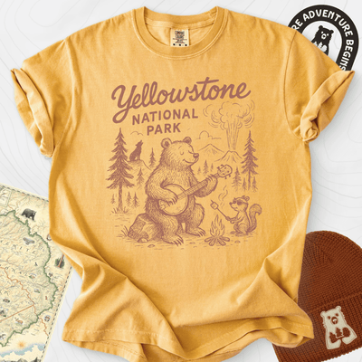 Yellowstone Campfire T-Shirt Gift For Hiker