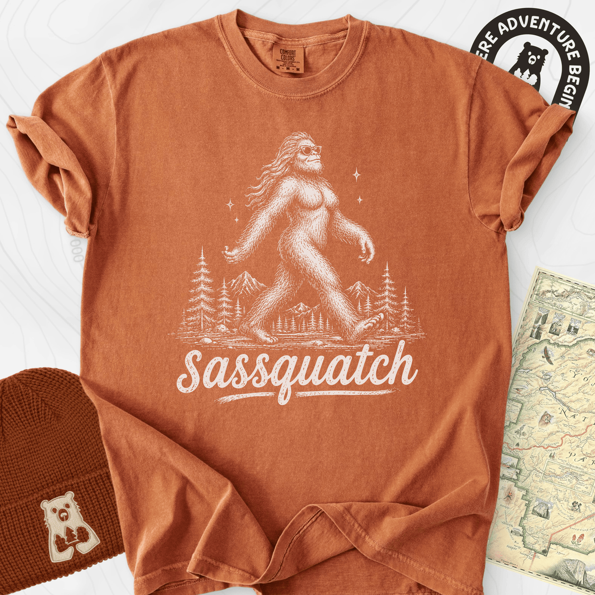 Sassquatch T-Shirt Gift For Hiker
