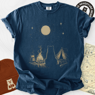 Moonlit Camp T-Shirt Gift For Hiker
