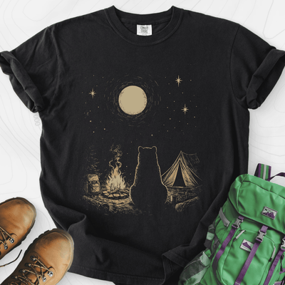 Moonlit Camp T-Shirt Gift For Hiker