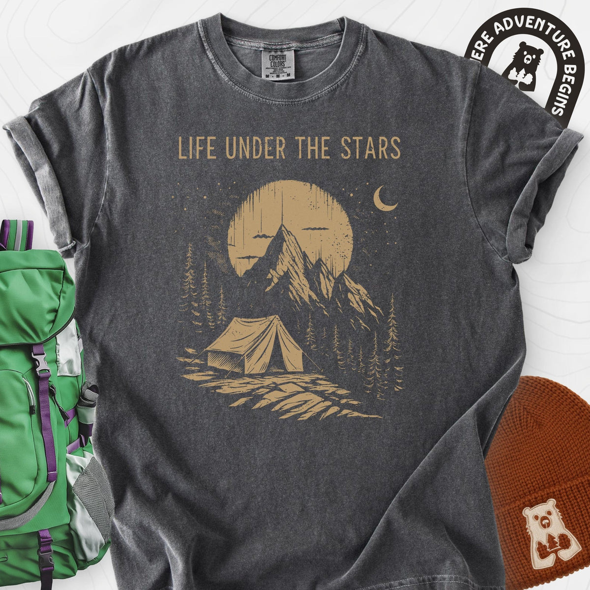 Life Under the Stars T-Shirt Gift For Hiker