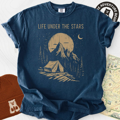 Life Under the Stars T-Shirt Gift For Hiker