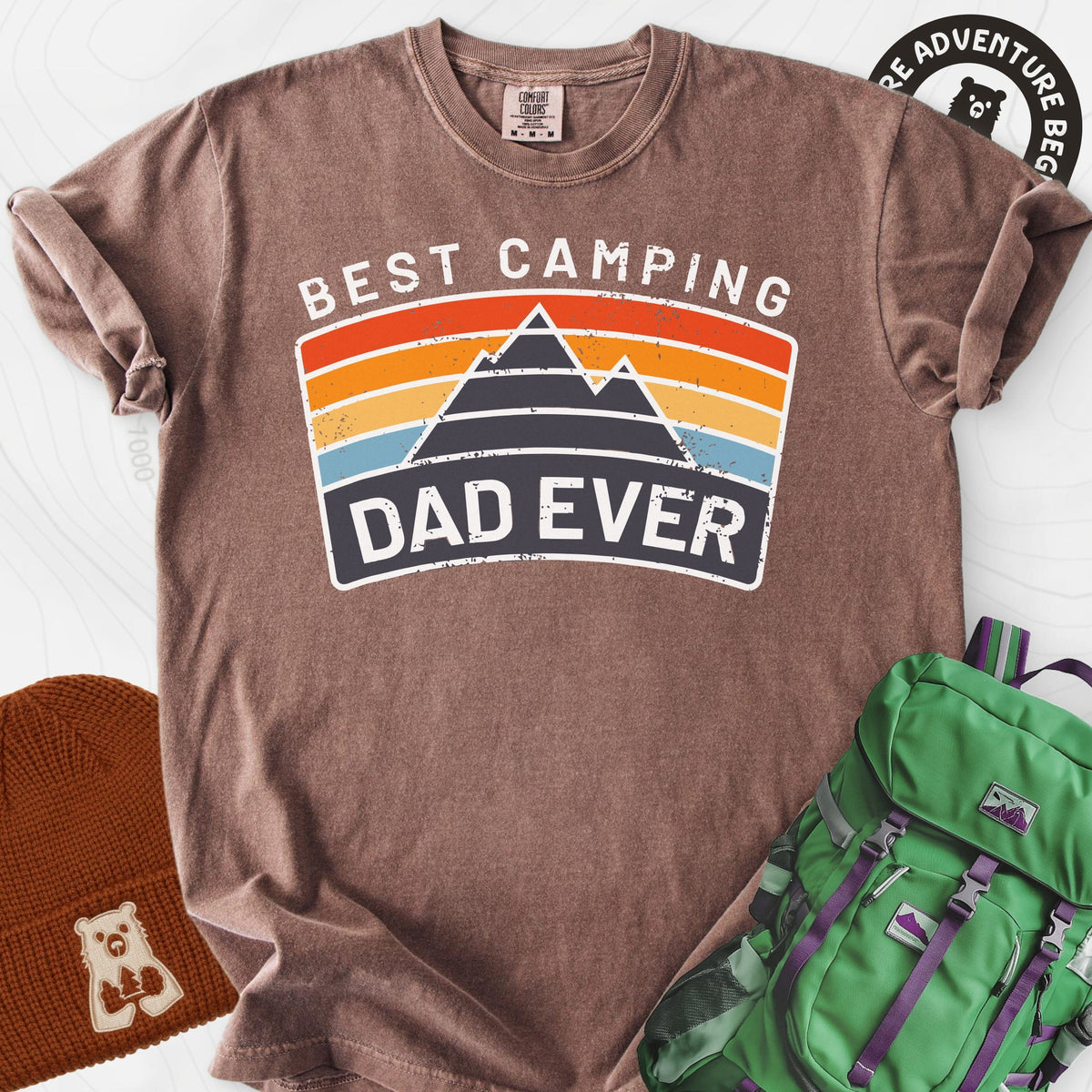 Best Camping Dad Ever T-Shirt Gift For Hiker