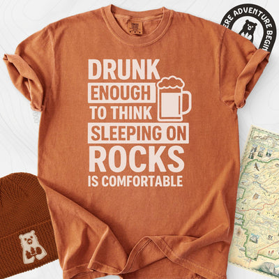 Drunk Enough T-Shirt Gift For Hiker