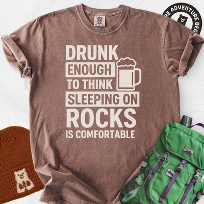 Drunk Enough T-Shirt Gift For Hiker