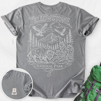 Yellowstone Back Print T-shirt Gift For Hiker