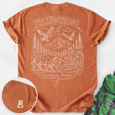 Yellowstone Back Print T-shirt Gift For Hiker