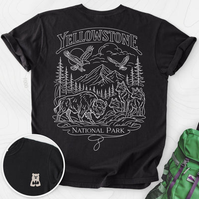 Yellowstone Back Print T-shirt Gift For Hiker