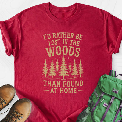 Lost in the Woods Lightweight T-Shirt Gift For Hiker