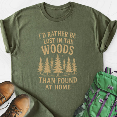 Lost in the Woods Lightweight T-Shirt Gift For Hiker