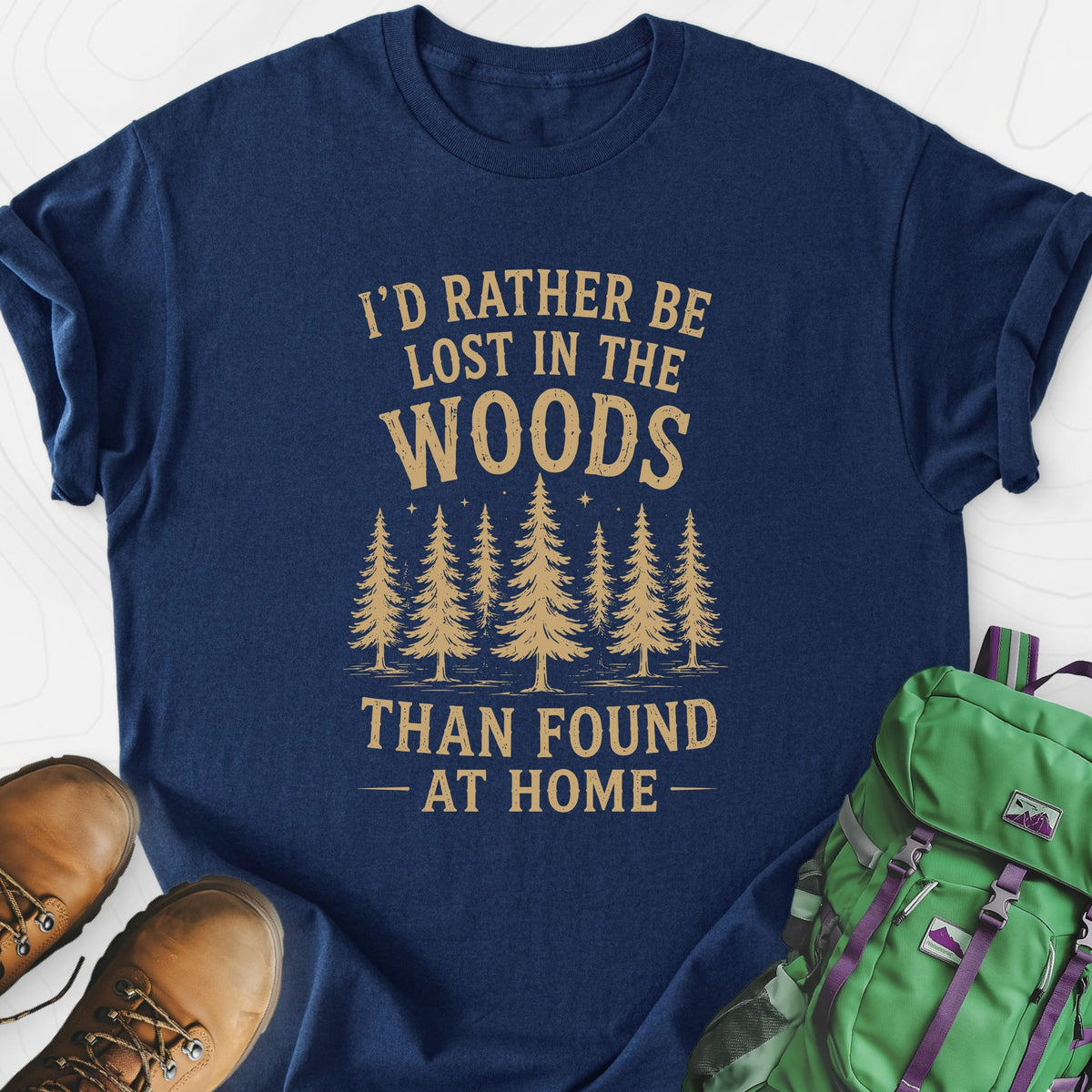 Lost in the Woods Lightweight T-Shirt Gift For Hiker