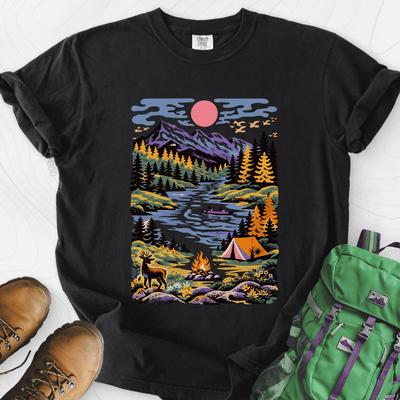 Wilderness Canoe T-Shirt Gift For Hiker