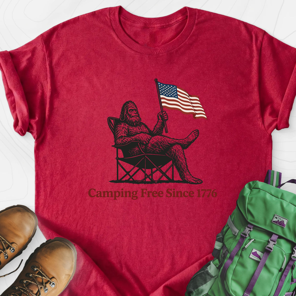 Camping Free Lightweight T-Shirt Gift For Hiker