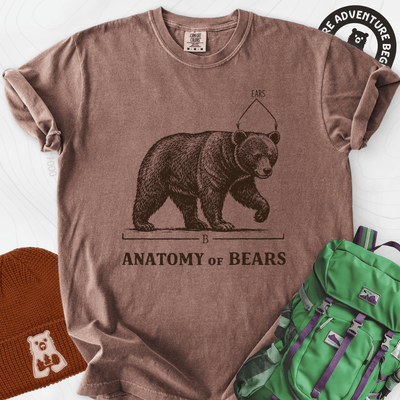 Bear Anatomy T-Shirt Gift For Hiker