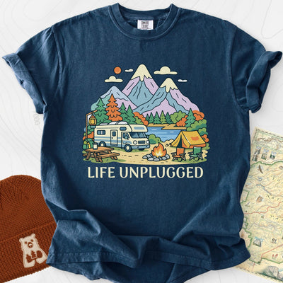 Life Unplugged T-Shirt Gift For Hiker