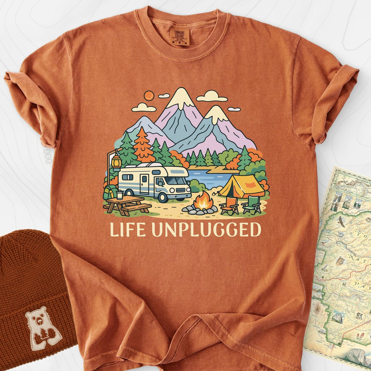 Life Unplugged T-Shirt Gift For Hiker