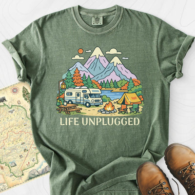 Life Unplugged T-Shirt Gift For Hiker