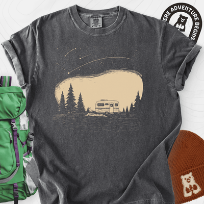 Shooting Star Camper T-Shirt Gift For Hiker