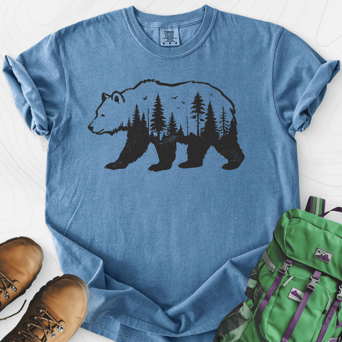 Forest Bear T-Shirt Gift For Hiker