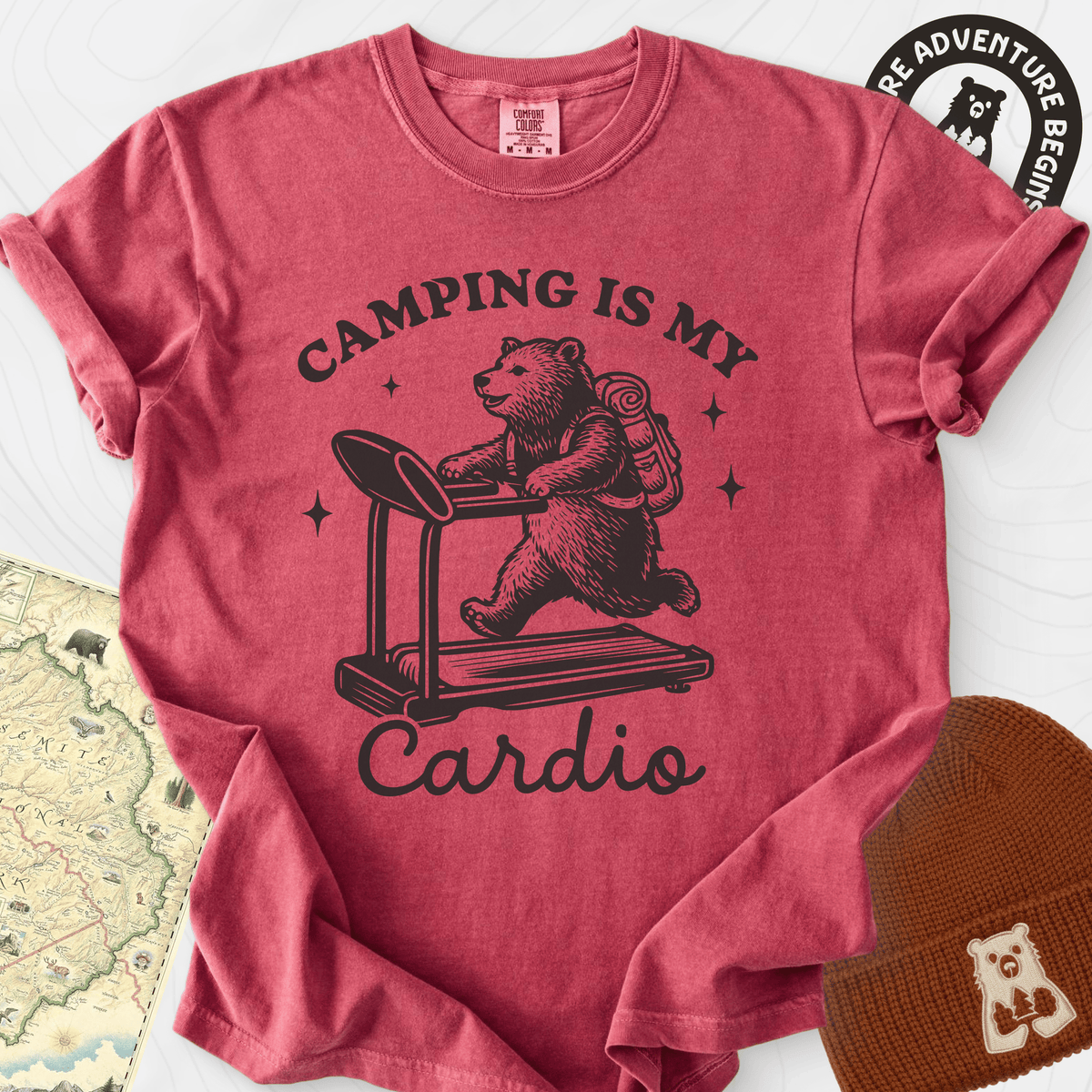 Camping Cardio T-Shirt Gift For Hiker