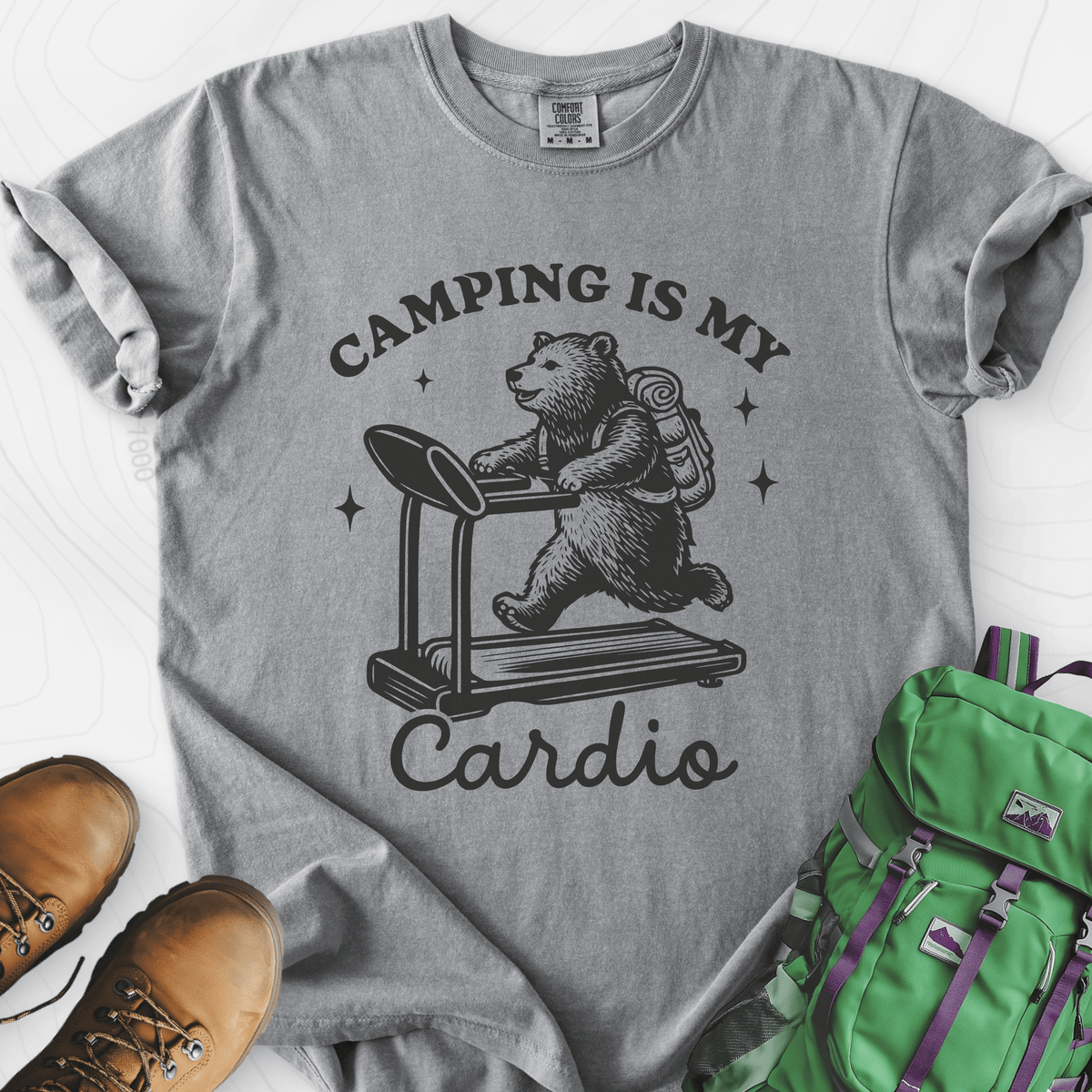 Camping Cardio T-Shirt Gift For Hiker