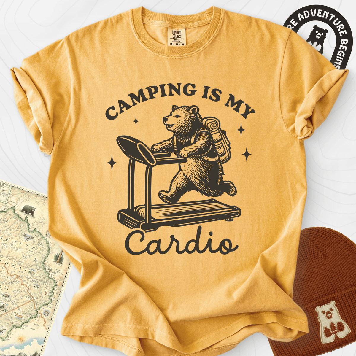 Camping Cardio T-Shirt Gift For Hiker