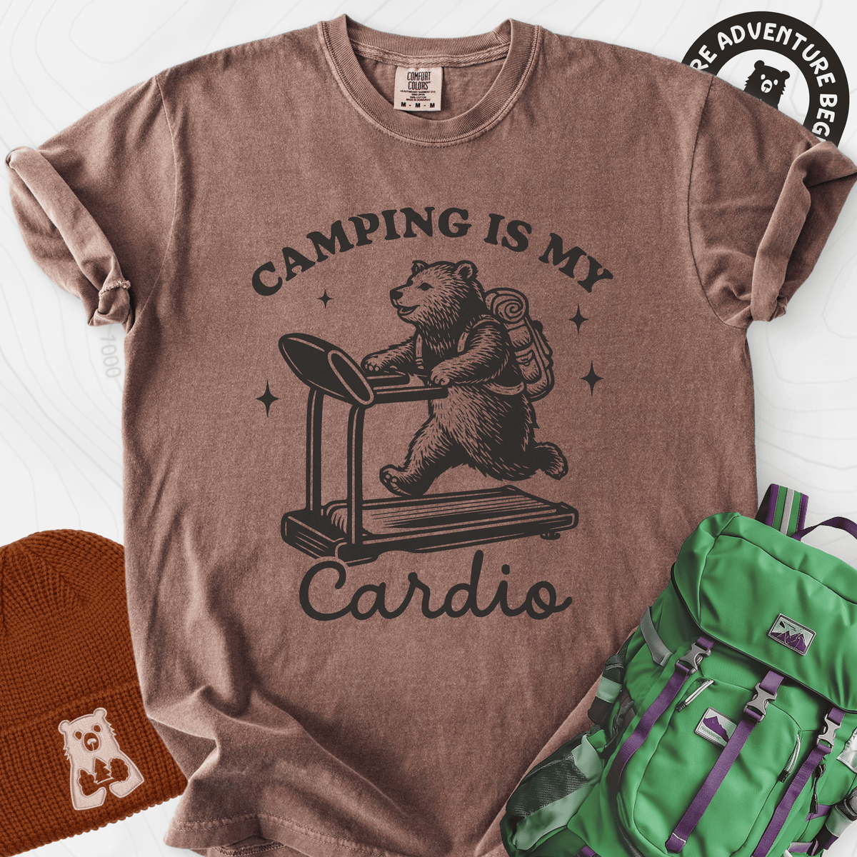 Camping Cardio T-Shirt Gift For Hiker