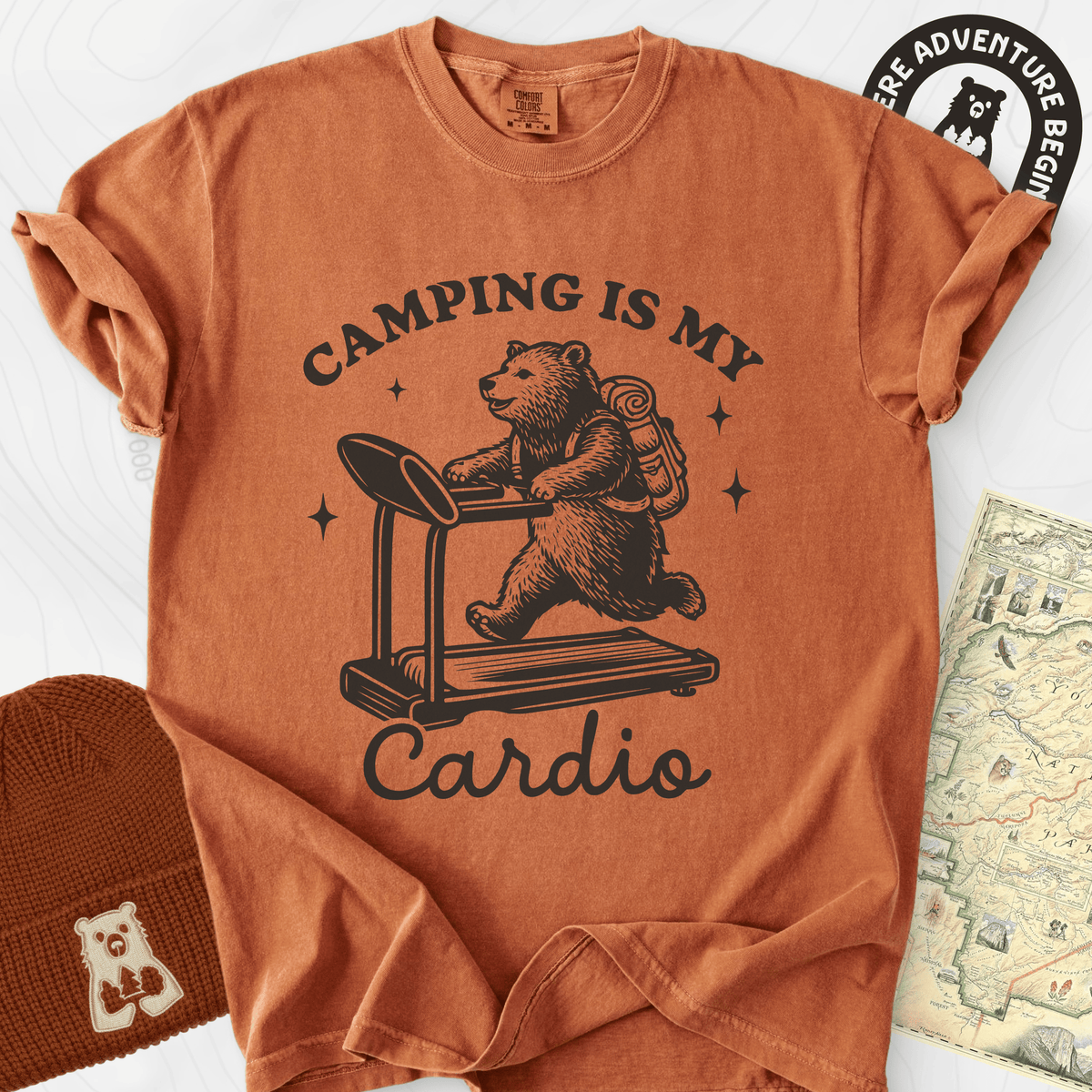 Camping Cardio T-Shirt Gift For Hiker