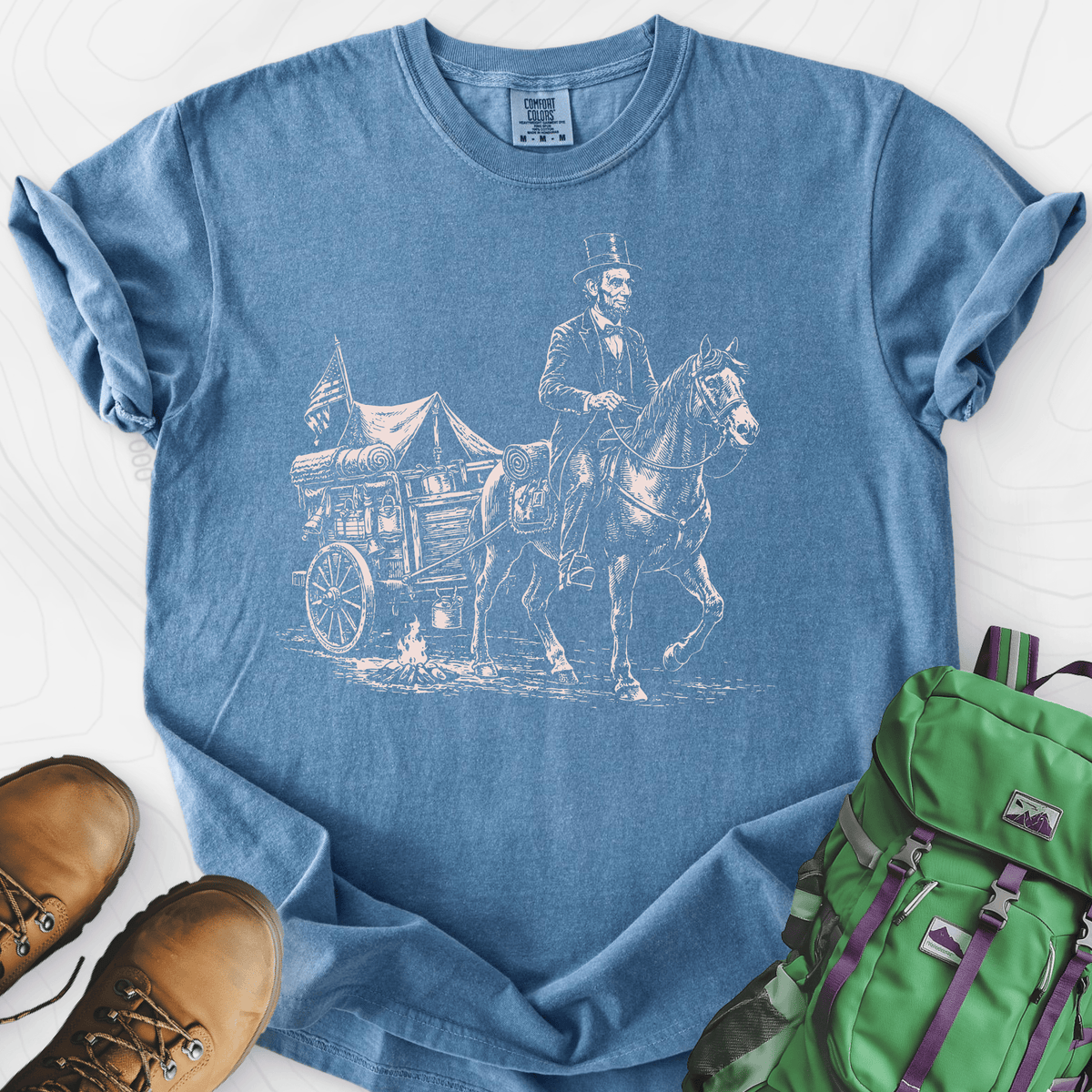 Frontier Wagon Camp T-Shirt Gift For Hiker