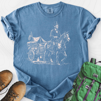 Frontier Wagon Camp T-Shirt Gift For Hiker