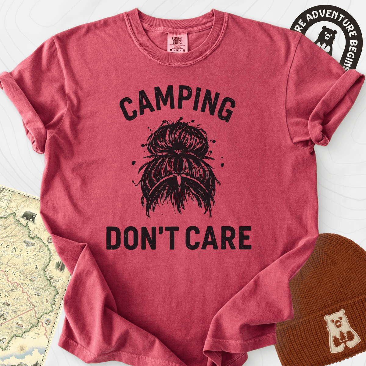 Camping Hair T-Shirt Gift For Hiker