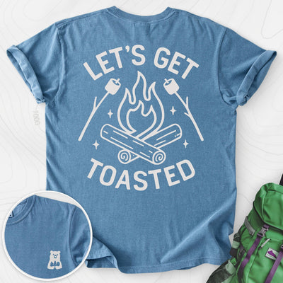 Let's Get Toasted Back Print T-shirt Gift For Hiker