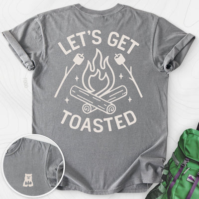 Let's Get Toasted Back Print T-shirt Gift For Hiker